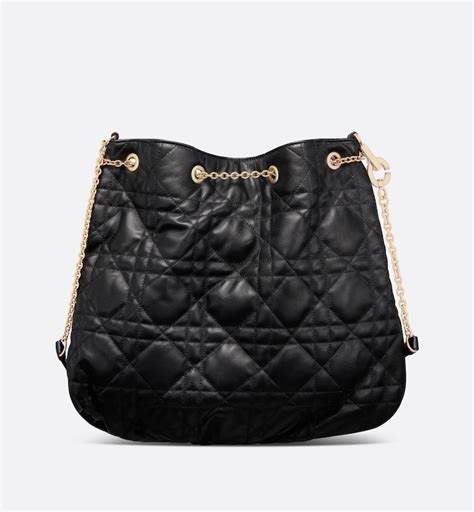 dior ammi|Large Dior Ammi Bag Black Supple Macrocannage Lambskin.